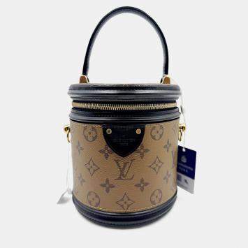 Pre Owned Louis Vuitton Brown/Black Monogram Reverse Cannes Handbag