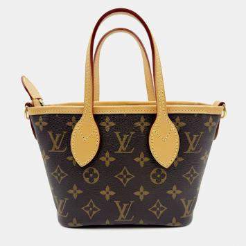 Pre Owned Louis Vuitton Neverfull BB Monogram Canvas Brown/Beige Shoulder Handbag