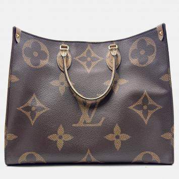 Pre Owned Louis Vuitton Monogram Reverse Giant Canvas OnTheGo GM Bag