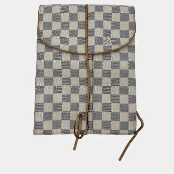 Pre Owned LV jewllery pouch white monogram canvas bag