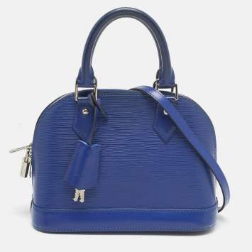 Pre Owned Louis Vuitton Blueberry Epi Leather Alma BB Bag