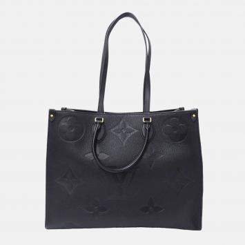 Pre Owned Louis Vuitton Monogram Empreinte On The Go Gm Tote Bag In Black