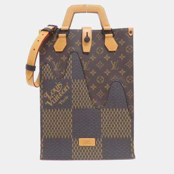 Pre Owned Louis Vuitton Damier Giant (Lv Squared) Mini Tote Handbag