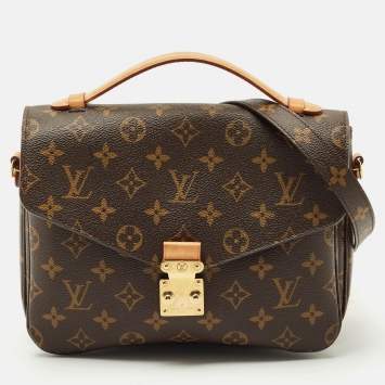 Pre Owned Louis Vuitton Monogram Canvas Pochette Metis Bag