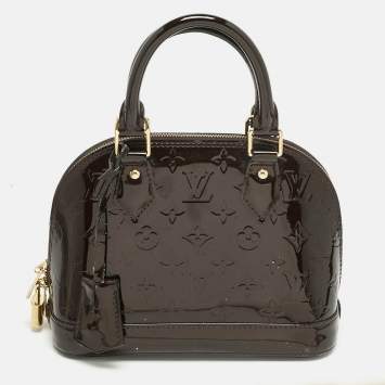Pre Owned Louis Vuitton Amarante Monogram Vernis Alma BB Bag
