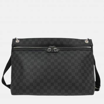 Pre Owned Louis Vuitton Damier Graphite Hunter Shoulder Bag