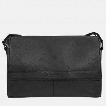 Pre Owned Louis Vuitton Black Monogram Shadow Sprinter Messenger bag