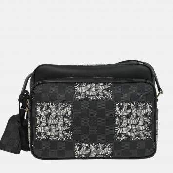 Pre Owned Louis Vuitton Damier Graphite Nile PM Shoulder Bag