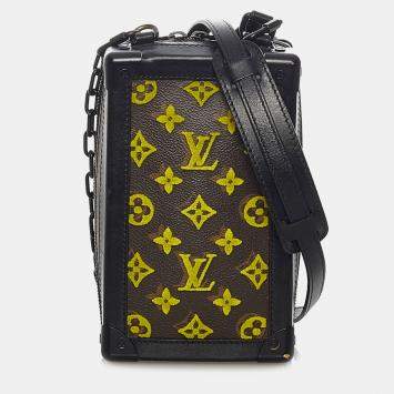 Pre Owned Louis Vuitton Brown Monogram Tuffetage Vertical Soft Trunk