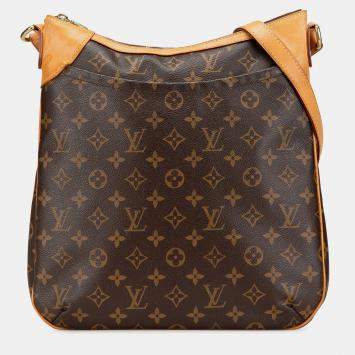 Pre Owned Louis Vuitton Brown Monogram Odeon MM