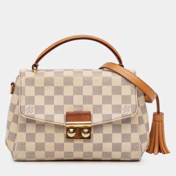 Pre Owned Louis Vuitton White Damier Azur Croisette