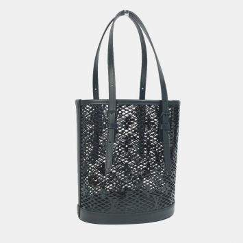 Pre Owned Louis Vuitton Lace Bucket Black Monogram Leather Shoulder Bag