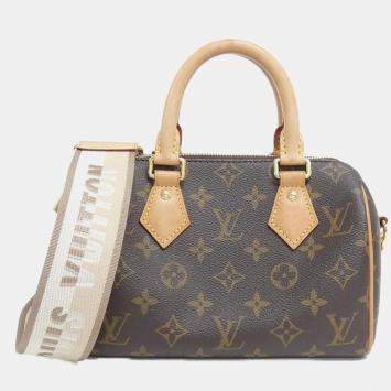 Pre Owned Louis Vuitton Monogram Speedy Bandouliere 20Cm Boston Bag