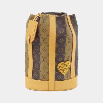 Pre Owned Louis Vuitton Monogram Stripe (Lv Squared) Randonne Messenger Shoulder Bag