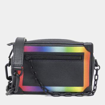 Pre Owned Louis Vuitton Taiga Rainbow Color Mini Soft Trunk Shoulder Bag