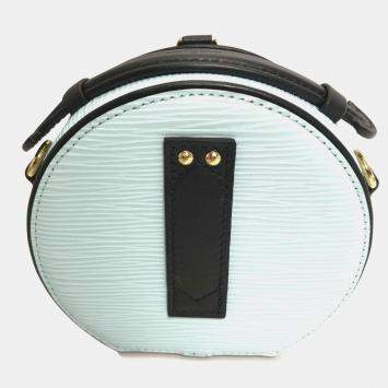 Pre Owned Louis Vuitton Petite Boite Chapeau BB Seaside Blue Epi Leather Shoulder Bag