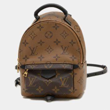 Pre Owned Louis Vuitton Monogram Reverse Palm Springs Backpack Mini