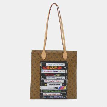 Pre Owned Louis Vuitton Monogram Video Tape Carry It Handbag