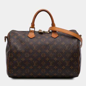 مملوكة مسبقًا Louis Vuitton Brown Monogram Speedy Bandouliere 35