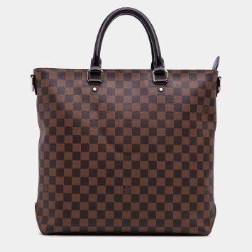 Pre Owned Louis Vuitton Brown Damier Ebene Jake Tote