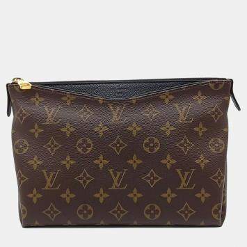 Pre Owned Louis Vuitton Black/Brown Canvas Monogram Pallas Beauty Case