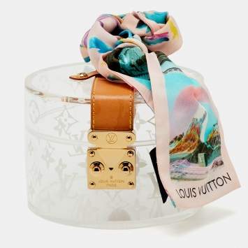 Pre Owned Louis Vuitton Transparent Acrylic Monogram Silk Box Scott