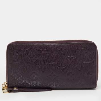 Pre Owned Louis Vuitton Aube Monogram Empreinte Leather Zippy Wallet
