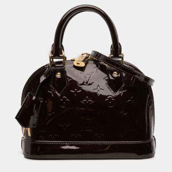 Pre Owned Louis Vuitton Purple Monogram Vernis Alma BB
