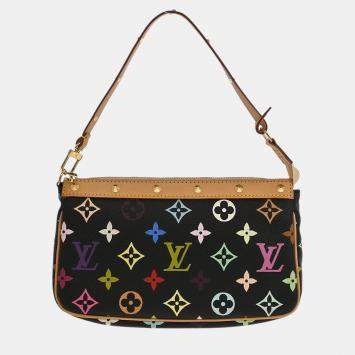 Pre Owned Louis Vuitton Black Multicolor Pochette Accessoires