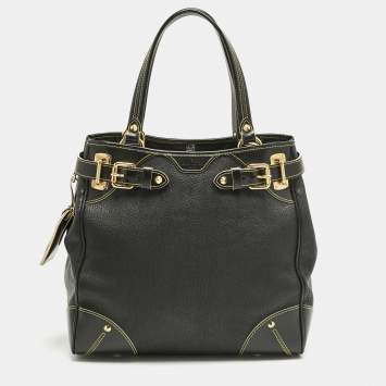 Pre Owned Louis Vuitton Black Suhali Leather Le Majestueux Bag