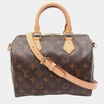 مملوكة مسبقًا Louis Vuitton Brown Monogram Speedy Bandouliere 25