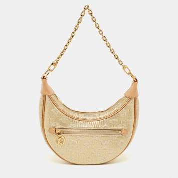 Pre Owned Louis Vuitton Gold Monogram Canvas Loop Bag