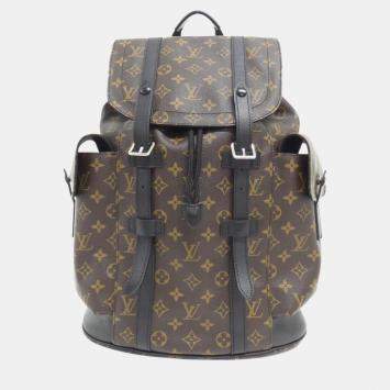 Pre Owned Louis Vuitton Monogram Macassar Christopher Mm Backpack