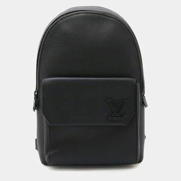 Pre Owned Louis Vuitton Lv Aerogram Pilot Sling Bag  Body Shoulder Leather  Noir  Black