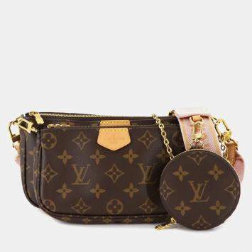 Pre Owned Louis Vuitton Monogram Multi Pochette Accessoires Shoulder Bag Rose Claire