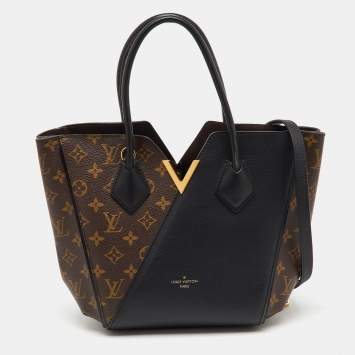 Pre Owned Louis Vuitton Black Monogram Canvas and Leather Kimono PM Bag