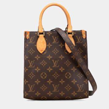 Pre Owned Louis Vuitton Brown Monogram Sac Plat BB