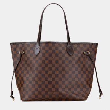 Pre Owned Louis Vuitton Brown Damier Ebene Neverfull MM