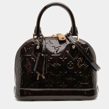 Pre Owned Louis Vuitton Purple Monogram Vernis Alma BB