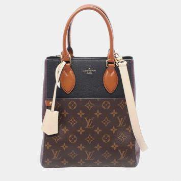 Pre Owned Louis Vuitton Brown Monogram Fold Tote MM