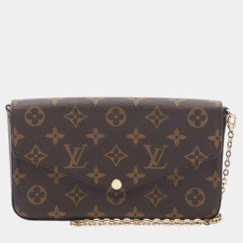 Pre Owned Louis Vuitton Brown Monogram Pochette Felicie