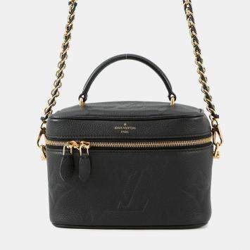 Pre Owned Louis Vuitton Black Monogram Empreinte Leather PM Vanity Bag