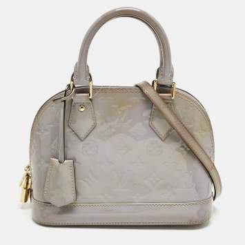 Pre Owned Louis Vuitton Lilac Monogram Vernis Alma BB Bag