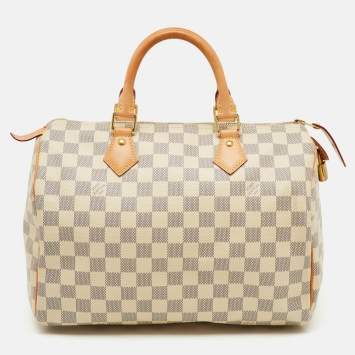 Pre Owned Louis Vuitton Damier Azur Canvas Speedy 30 Bag