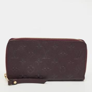 Pre Owned Louis Vuitton Aube Monogram Empreinte Leather Zippy Wallet