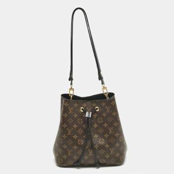 Pre Owned Louis Vuitton Black Monogram Canvas NeoNoe MM Bag