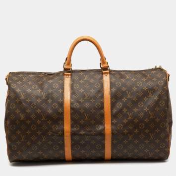 Pre Owned Louis Vuitton Monogram Canvas Keepall Bandoulière 60 Bag