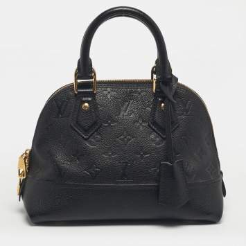Pre Owned Louis Vuitton Black Monogram Empreinte Leather Neo Alma BB Bag