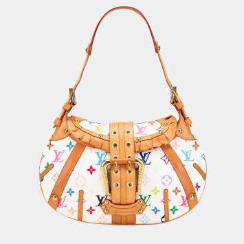 Pre Owned Louis Vuitton White Monogram Multicolore Leonor