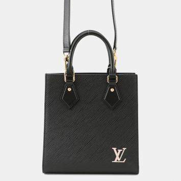 Pre Owned Louis Vuitton Sac Plat Noir Epi Leather Size BB